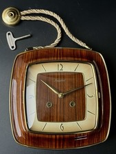 Funzionante Dugena orologio analogico Junghans orologio da parete antico