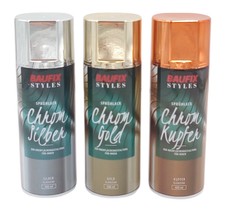 Baufix Cromo Effetto Vernice Spray 400ml Colore Bomboletta Contenitore Nuovo