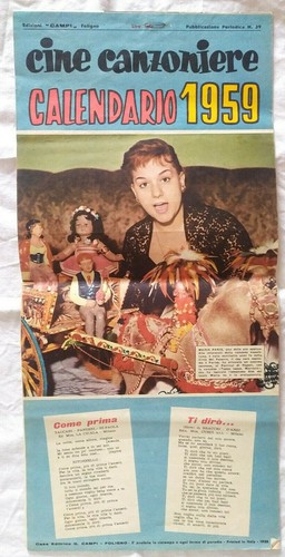 Cine canzoniere calendario - canzoniere,