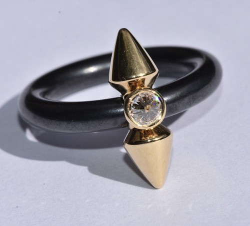Anello titan oro con - anello,