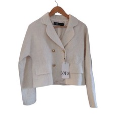 zara giacca donna panna