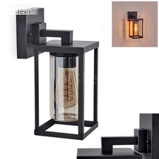 HOFSTEIN Casarano lampada da esterno lampada da parete esterna metallo/vetro nero/colori fumo
