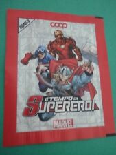 10X Bustina Figurine E' Tempo di Supereroi Coop Marvel Packet Tüten Pochette F10