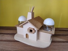 SALIERA PORTA STUZZICADENTI LEGNO  ARTIGIANATO IDEA REGALO BOMBONIERA