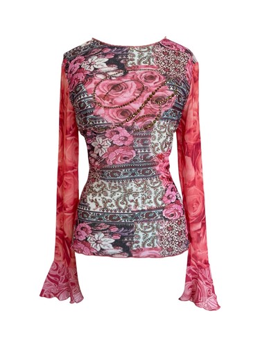 Blumarine jeans top floreale - jeans,