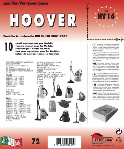 Sacchi buste hoover - sacchi,