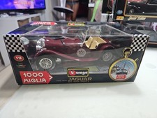 BURAGO 3206 Modellino 1/18 1:18 Jaguar SS 100 Mille Miglia 1937 Con Box