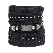 Bracciale In Pelle Con Motivo