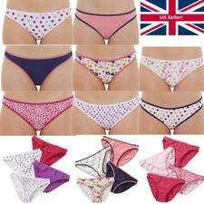 Slip donna Just Essentials ad alta gamba confezione multipla da 4 cotone stampati in modo semplice