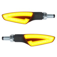 LIGHTECH COPPIA INDICATORI FRECCE LED FRE932NER UNIVERSALI OMOLOGATE MOTO