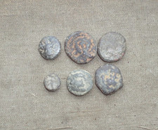 Lotto di 6 monete antiche greche in bronzo 450 a.C.-100 d.C.