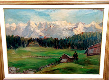 STAUDACHER ARTE -CARLO AIMETTI 1901-1987  ' BAITA ,MONTAGNE E ARMENTI' DEL 1951