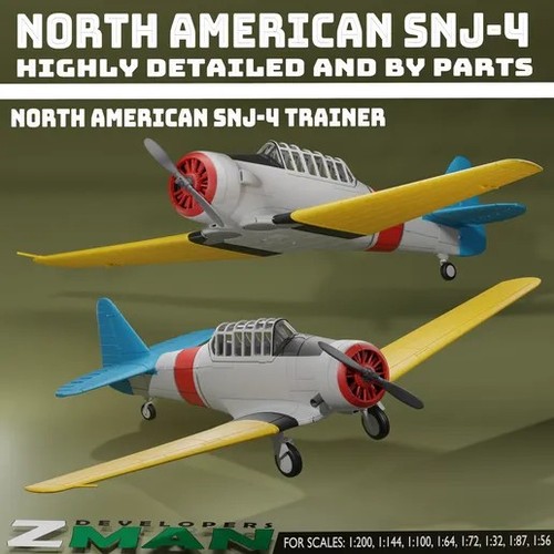 North american snj trainer - american, snj-4