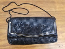 Pochette pochette paillettes nera donna vintage 