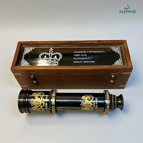 Antico telescopio ottone - telescopio,