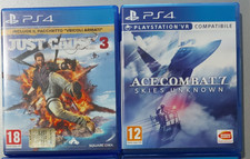 PS4 SONY - LOTTO 2 GIOCHI - Just Cause 3 - Acecombat 7 Skies Unknown