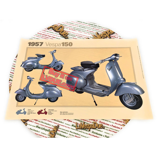 Poster vespa tecnica 150 - poster,