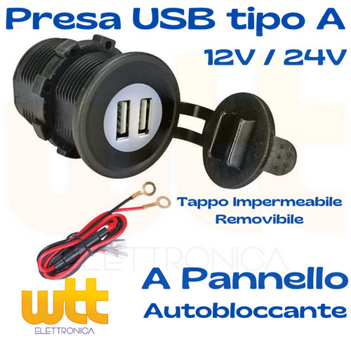 Presa doppia usb - usb, da