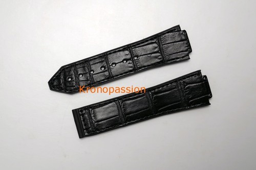 Hublot black alligator strap - alligator,