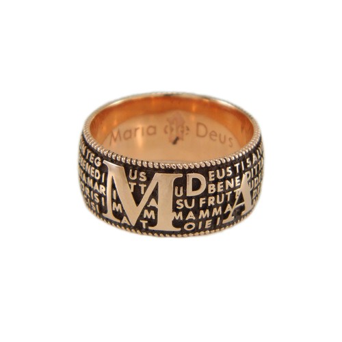 Anello fede con preghiera ave - anello,