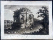 stampa antica tempio della