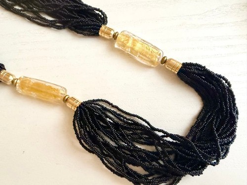 Collana vintage vetro - collana,