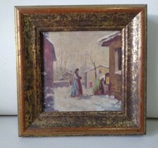 Quadro antico Dipinto olio su