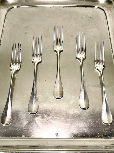 Forchette antiche argento - 5,