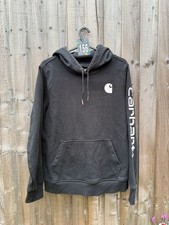 Maglione con cappuccio pullover Carhartt donna nero vestibilità ampia originale