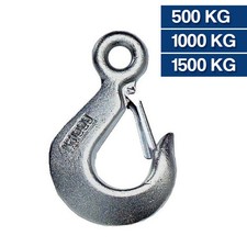 GANCIO DI SOLLEVAMENTO CON CHIUSURA DI SICUREZZA PER PARANCHI TRAINO FUNE 12359V