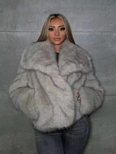 WOMENS FAUX FUR JACKET REVERSE