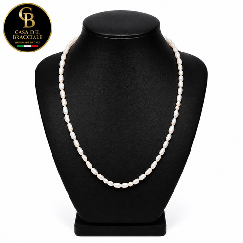 Collana perla fiume chicco - collana, di