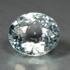 1,25 Ct STUPENDA PIETRA PREZIOSA SFUSA OVALE 7X6 MM ACQUAMARINA BLU NATURALE