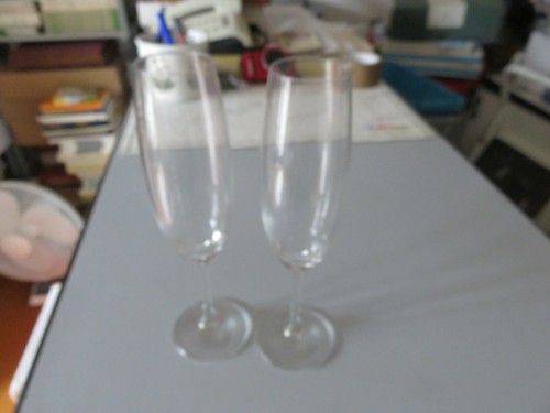 Coppia calici flute alti - di,