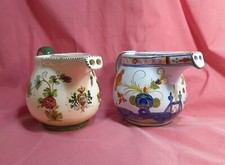 Due brocche miscelatrici vintage da farmacia, una realizzata da cacf Faenza, l’a