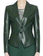 Blazer donna elegante in pelle