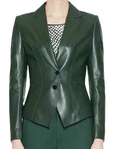 Blazer donna elegante pelle - blazer, in
