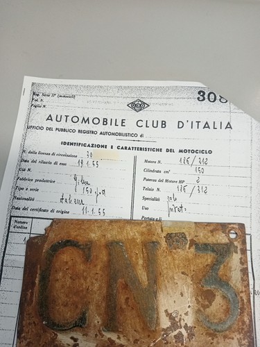 Targa moto epoca gilera - targa,