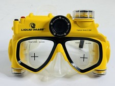 yellow snorkel camera mask