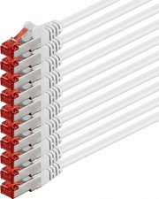 10 X 5 M - Cavo Di Rete Cat 6 Cavo Patch Cat 6 RJ45 SFTP - Bianco