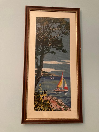 Quadro mezzo punto ricamato - quadro,