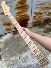Jazz Bass 20frets manico basso elettrico burlywood acero bianco blocco intarsio 34 pollici