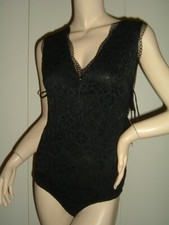BODY PIZZO NERO BERSHKA TAGLIA L SEXY LINGERIE INTIMO