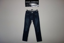 Jeans Dolce&Gabbana Black Label 14GOLD logo placca blu sbiadito 44 IT 31 US, RARO