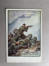 m) Cartolina militare formato piccolo 3° Alpini btg Pinerolo Pisani 