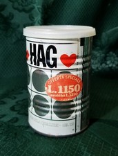 CAFFE' HAG BARATTOLO IN LATTA 110 Gr. COPERCHIO ERMETICO ANNI '70 PREZZO IN LIRE