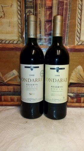 Vino 1998 reserva ondarre - 1x,