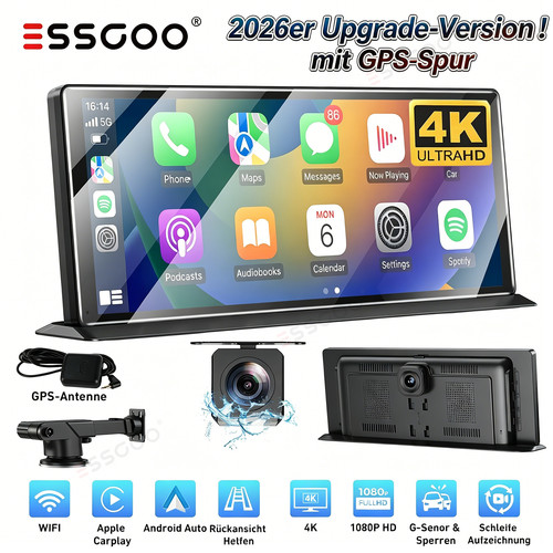 Dashcam essgoo 3 pollici - dashcam, 4k