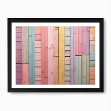 Colorful Wooden Planks Art