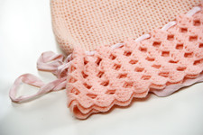 Scialle Rosa Mantella Fatta a Mano Uncinetto Vintage 1940 Made in Italy